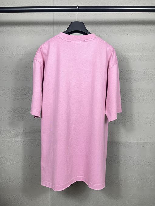 バレンシアガ   インクジェットカラープリントウォッシュ半袖Tシャツ