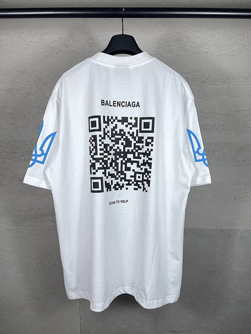 バレンシアガスーパーコピー   プリント半袖Tシャツ