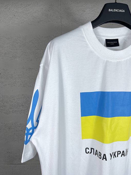 バレンシアガスーパーコピー   プリント半袖Tシャツ