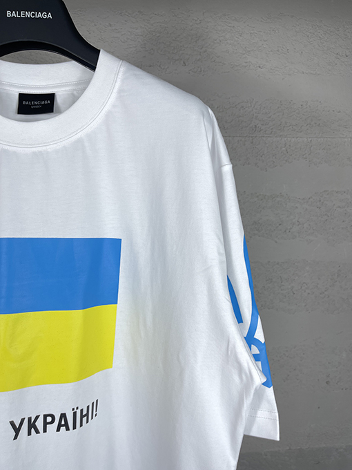 バレンシアガスーパーコピー   プリント半袖Tシャツ