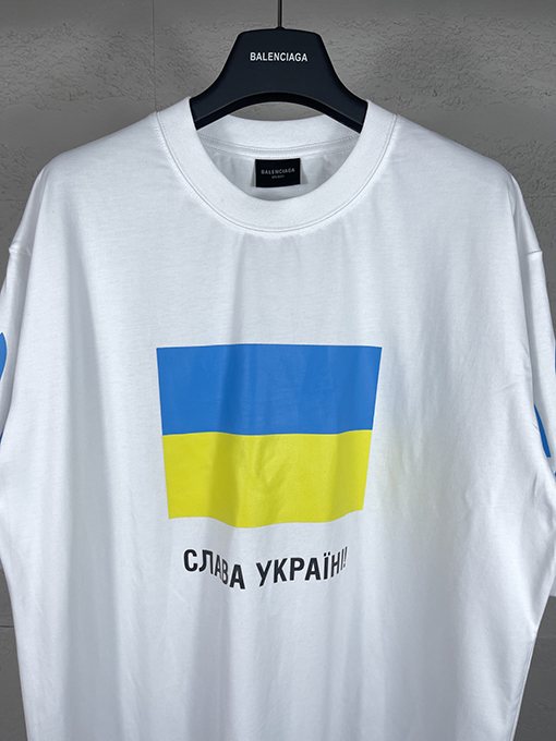 バレンシアガスーパーコピー   プリント半袖Tシャツ