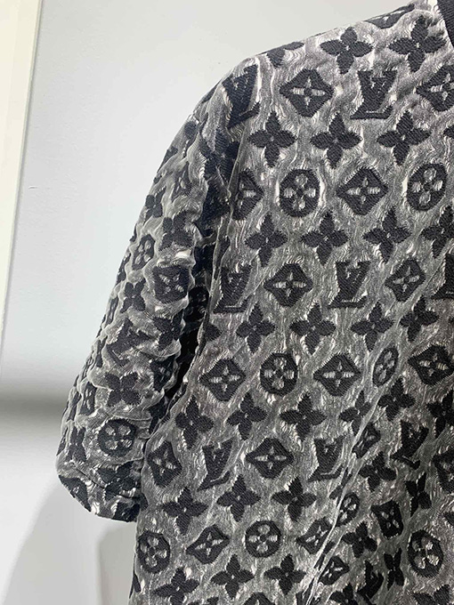 ルイヴィトン   ジャカードニットリブネック半袖Tシャツ