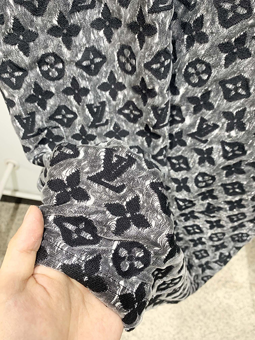 ルイヴィトン   ジャカードニットリブネック半袖Tシャツ