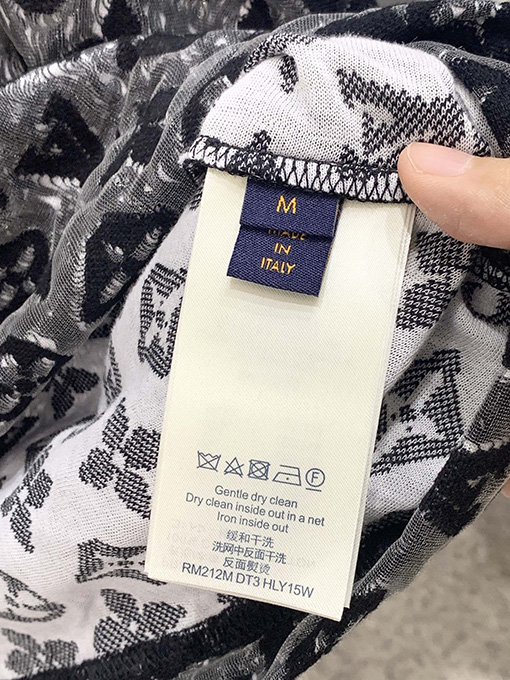 ルイヴィトン   ジャカードニットリブネック半袖Tシャツ
