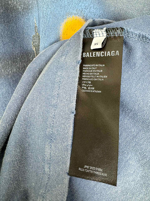 バレンシアガ   プリント柄半袖Tシャツ
