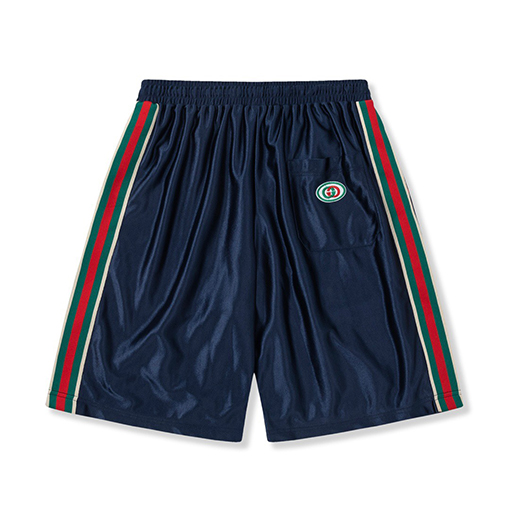 グッチ 赤と緑のストライプのショートパンツ