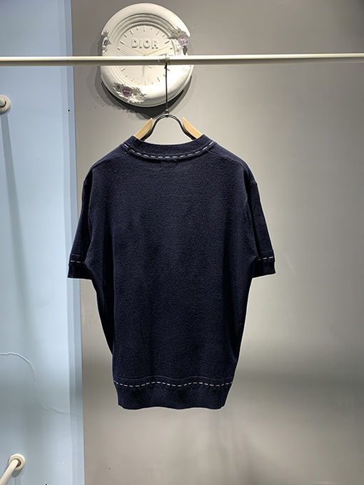 フェンディ   ステッチジャカードトリム半袖Tシャツ