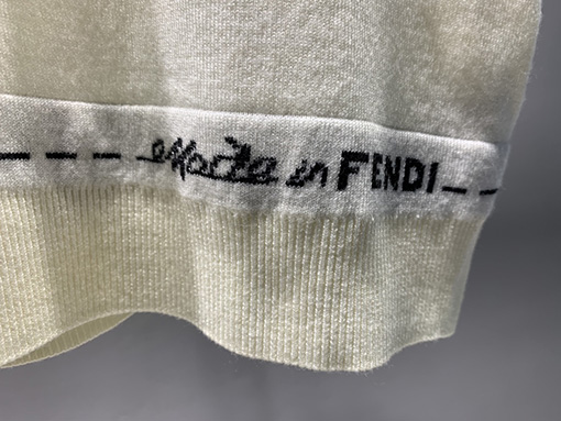フェンディ   ステッチジャカードトリム半袖Tシャツ