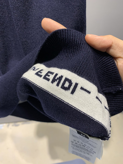 フェンディ   ステッチジャカードトリム半袖Tシャツ