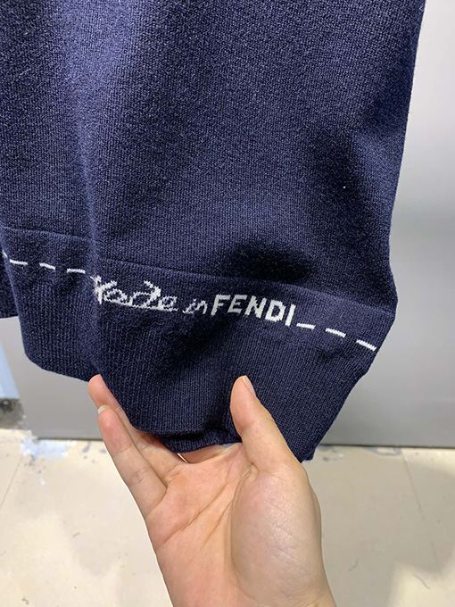 フェンディ   ステッチジャカードトリム半袖Tシャツ