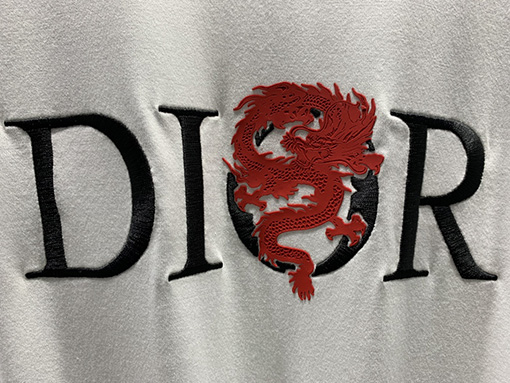 ディオールコピー ドラゴントーテム刺繍半袖Tシャツ