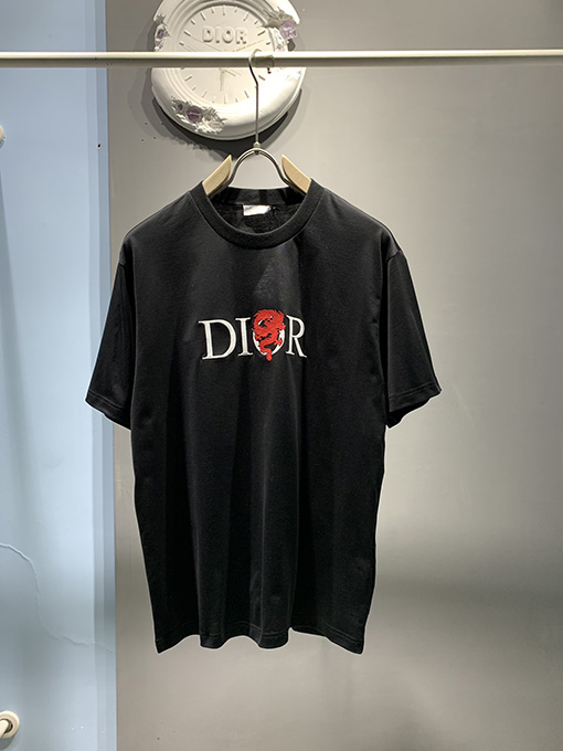 ディオールコピー ドラゴントーテム刺繍半袖Tシャツ