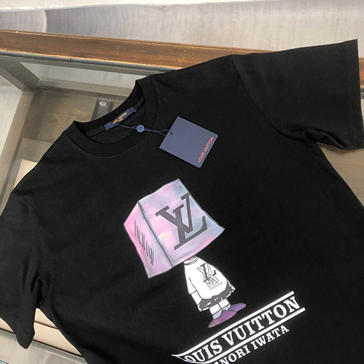 ルイヴィトン プリントロゴ柄半袖Tシャツ