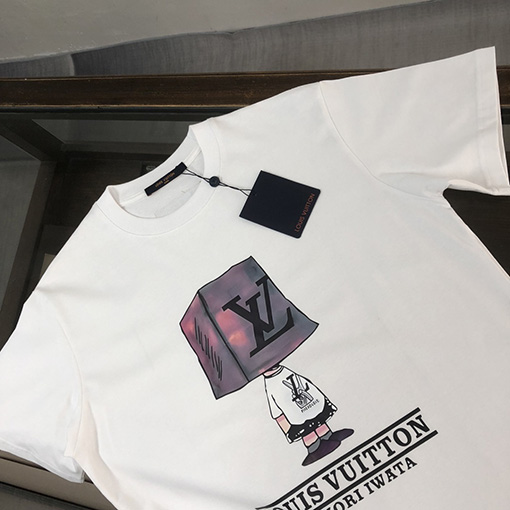 ルイヴィトン プリントロゴ柄半袖Tシャツ