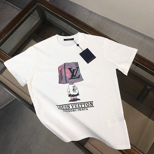 ルイヴィトン プリントロゴ柄半袖Tシャツ