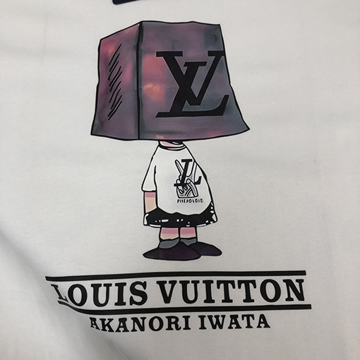 ルイヴィトン プリントロゴ柄半袖Tシャツ