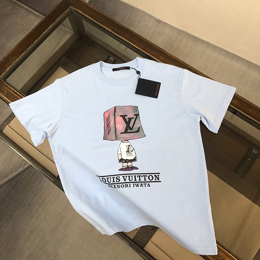 ルイヴィトン プリントロゴ柄半袖Tシャツ