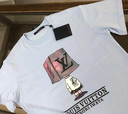 ルイヴィトン プリントロゴ柄半袖Tシャツ