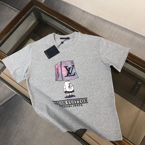 ルイヴィトン プリントロゴ柄半袖Tシャツ