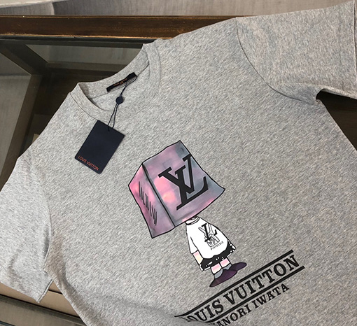 ルイヴィトン プリントロゴ柄半袖Tシャツ