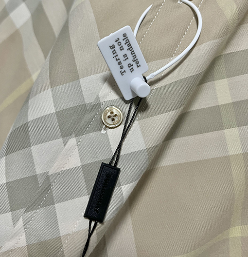 バーバリー ストライプフランネル長袖シャツ