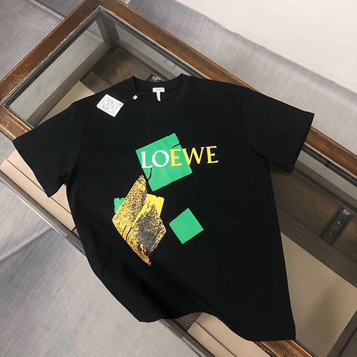 ロエベスーパーコピー   トッププリントロゴデザイン半袖Tシャツ