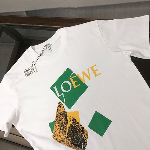 ロエベスーパーコピー   トッププリントロゴデザイン半袖Tシャツ