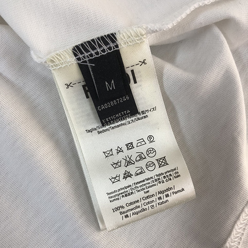 フェンディコピー  胸の前の楽しいロゴ半袖Tシャツ