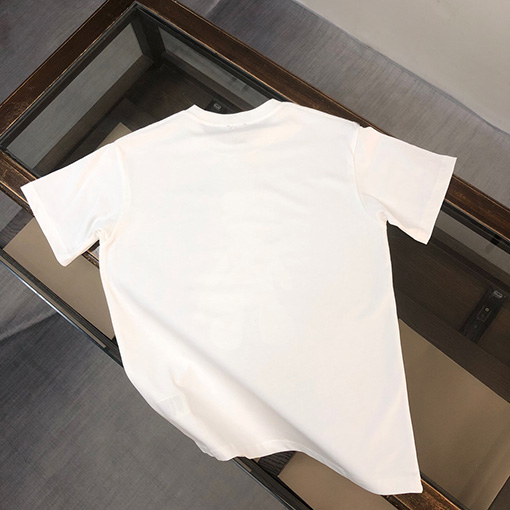 フェンディコピー  胸の前の楽しいロゴ半袖Tシャツ