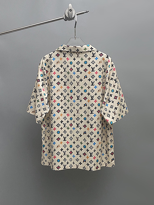 ルイヴィトンスーパーコピー フルプリントコットン半袖シャツ