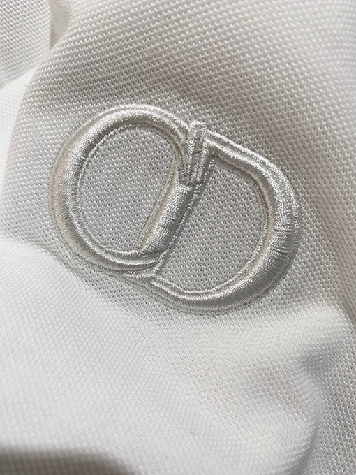 ディオール パールポロシャツ刺繍半袖Tシャツ