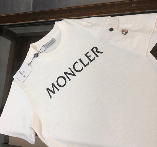 モンクレール アルファベットプリントロゴ半袖Tシャツ