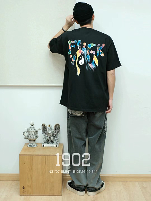シュプリームコピー SUPREME FW24 YIN YANG TEE 八卦プリント半袖シャツ