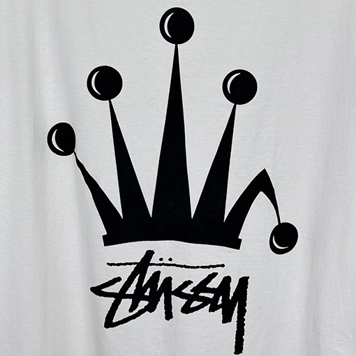 ステューシー SS24 REGAL CROWN TEE PIGMENT DYED クラウンプリント半袖シャツ