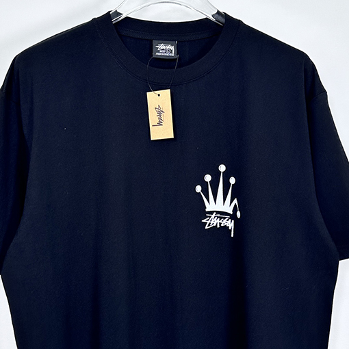 ステューシー SS24 REGAL CROWN TEE PIGMENT DYED クラウンプリント半袖シャツ