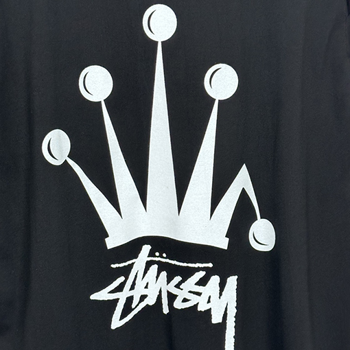 ステューシー SS24 REGAL CROWN TEE PIGMENT DYED クラウンプリント半袖シャツ