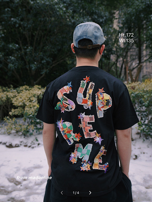 シュプリーム  24SS  ステッカープリント半袖Tシャツ