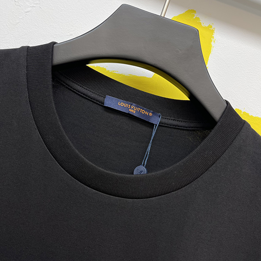 ルイヴィトンスーパーコピー ウール刺繍コットン半袖Tシャツ