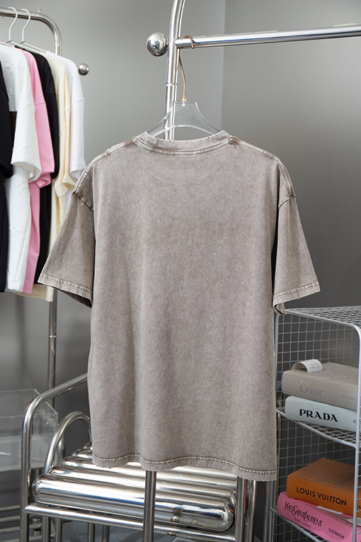 バレンシアガコピー 黒と白のコントラストロゴデザイン半袖Tシャツ