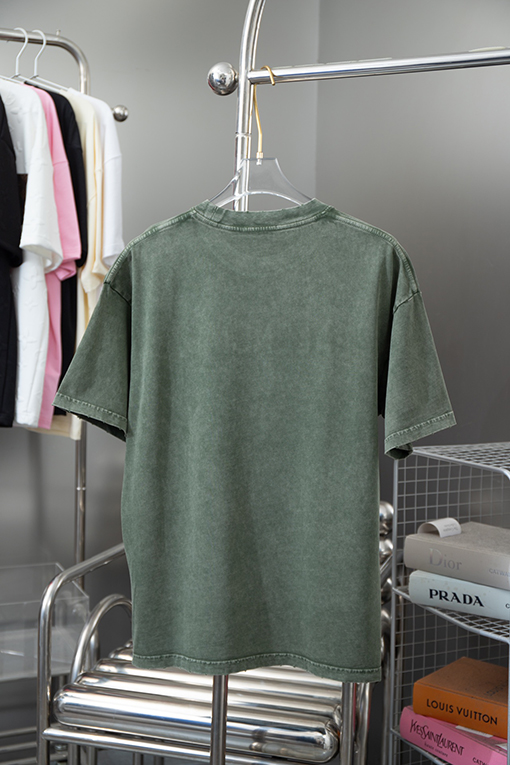 バレンシアガコピー 黒と白のコントラストロゴデザイン半袖Tシャツ