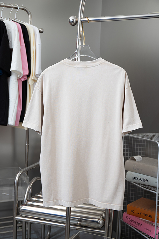 バレンシアガコピー 黒と白のコントラストロゴデザイン半袖Tシャツ