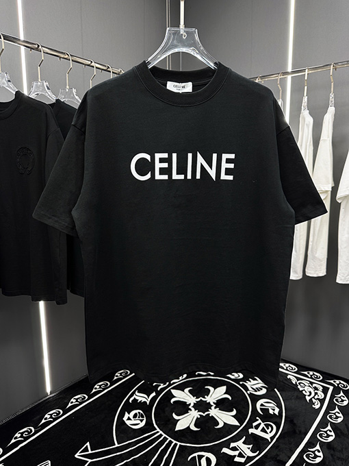 セリーヌスーパーコピー ファッションロゴデザイン半袖Tシャツ