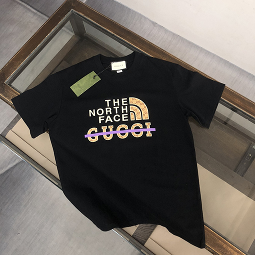 グッチ GUCCI X North Face カップルラウンドネック半袖Tシャツ