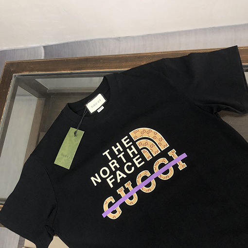 グッチ GUCCI X North Face カップルラウンドネック半袖Tシャツ