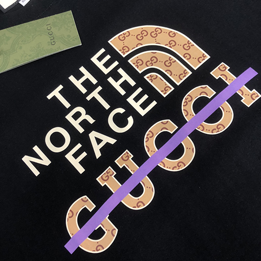 グッチ GUCCI X North Face カップルラウンドネック半袖Tシャツ