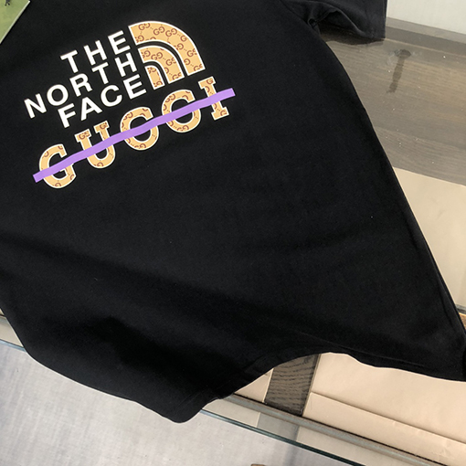 グッチ GUCCI X North Face カップルラウンドネック半袖Tシャツ