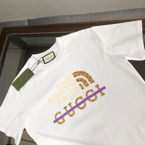 グッチ GUCCI X North Face カップルラウンドネック半袖Tシャツ