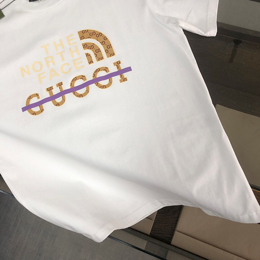 グッチ GUCCI X North Face カップルラウンドネック半袖Tシャツ