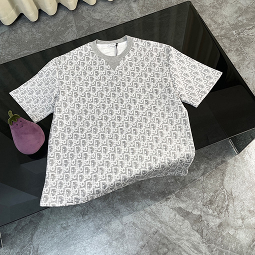 ディオール アルファベット柄ジャカードタオル半袖Tシャツ