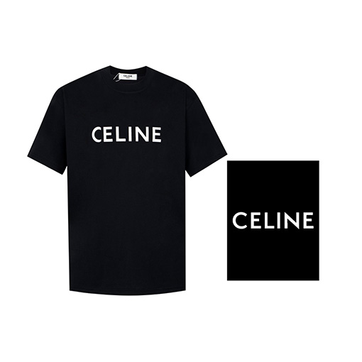 セリーヌ アルファベットプリントクルーネック半袖Tシャツ